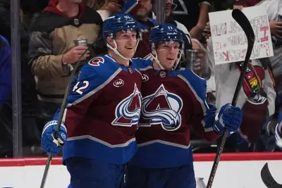 NHL-best Avs blitz Sharks with three goals in 76 seconds to rattle off 10th straight win