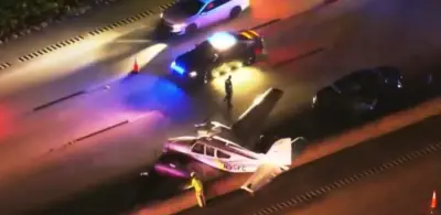 ‘It was awful’: Family helps woman in car struck by plane on I-95