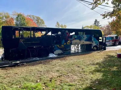 Bus carrying UMass Lowell students catches fire