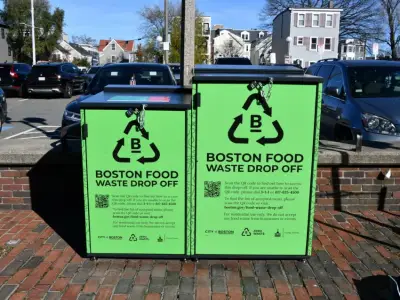 What are the big green bins popping up in Boston neighborhoods? A new option drop off food waste.