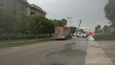 Downed power line sets car on fire in Fort Lauderdale; over 2K customers affected