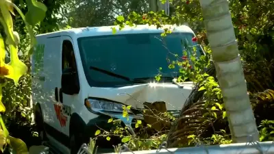 1 hospitalized after police pursuit ends in crash outside NW Miami-Dade; 2 subjects detained