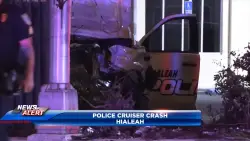 Officer hospitalized following police-involved crash in Hialeah