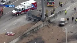 Dump truck crash shuts down Turnpike Extension near University Drive in Miramar; 1 lane open in both directions