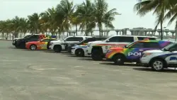 Multiple South Florida police departments take part in annual pride caravan in Miami to close out Pride month