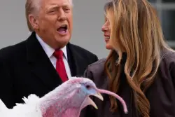 Trump spares turkeys at annual pardoning ceremony, but roasts his political opponents