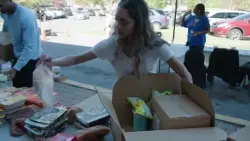 Federal workers form line down the block for food pantry as shutdown hits third-week mark