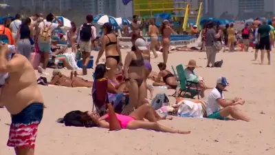 Good weather brings large crowds to South Florida beaches for Easter weekend