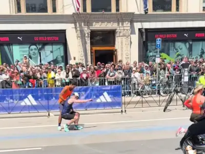 With the 2025 Boston Marathon finish line in sight, he sacrificed a personal goal to help a runner in need