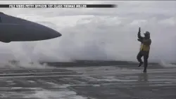 Fighter jet landing on USS Harry S. Truman aircraft carrier goes overboard, forcing pilots to eject