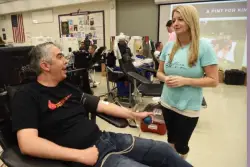Saving lives on a sunny Saturday: Blood donors offer 'A Pint for Kim'