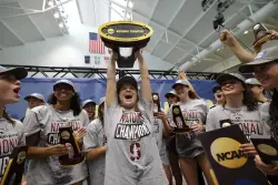 Colleges: Stanford wins water polo title; Local softball teams learn NCAA regional opponents